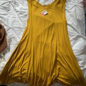 Mustard yellow casual dress